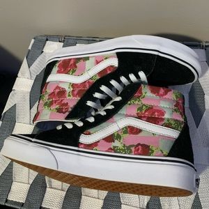 floral high top vans